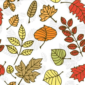 Doodle autumn leaves 5