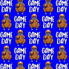 Game Day - Blue - Turkey with football - LAD19