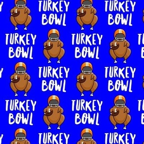 Turkey bowl - Blue - Turkey with football - LAD19