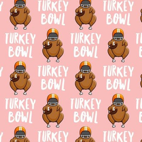 Turkey bowl -  pink - Turkey with football - LAD19