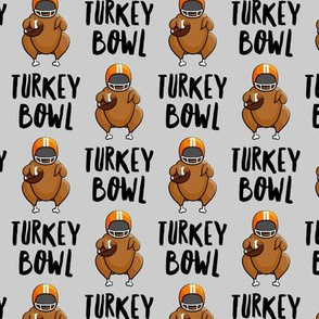 Turkey bowl - grey  - Turkey with football - LAD19