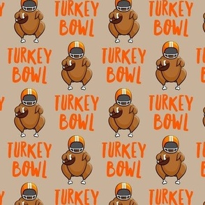 Turkey bowl - tan - Turkey with football - LAD19