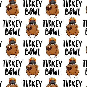 Turkey bowl - white - Turkey with football - LAD19