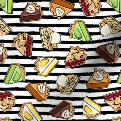 All the pie -  thanksgiving day desserts - pie slice - black stripes - LAD19