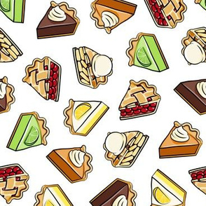 All the pie -  thanksgiving day desserts - pie slice - white - LAD19