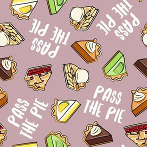 pass the pie - thanksgiving day desserts - pie slice - mauve - LAD19