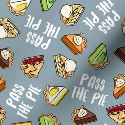 pass the pie - thanksgiving day desserts - pie slice - dusty blue - LAD19