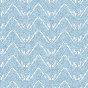 Petal Chevron in Velvety Powder Blue 