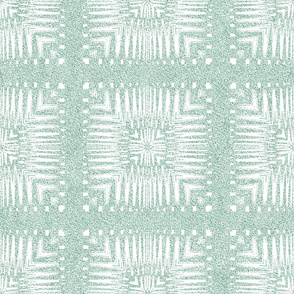 Aztec Squares in Velvety Green 