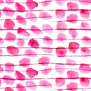Rose pink watercolor spots and lines • abstract paint stains