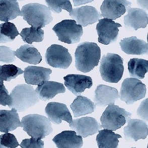 Indigo spots on blue • watercolor stains