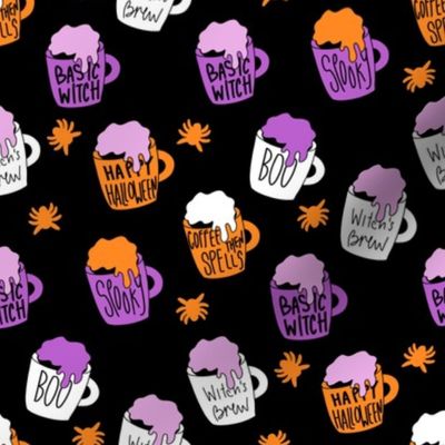 witches brew - witch coffee, halloween, pumpkin spice fabric, witch fabric