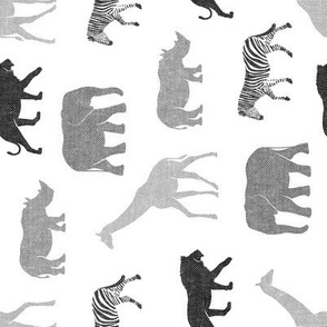 safari animals - monochrome (90) C19BS