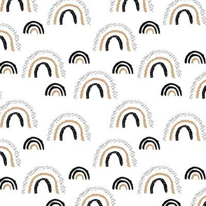 Rainbow magic sky make a wish abstract trend print neutral baby nursery black white copper honey MEDIUM