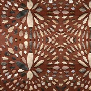 Arrowheads, Brown background