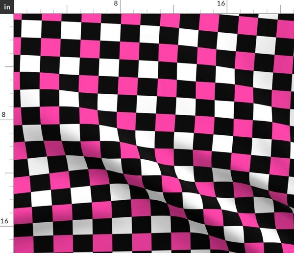 pink and black checkered