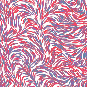 Blue and Red floral pattern