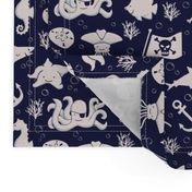 sea creature pirate pattern