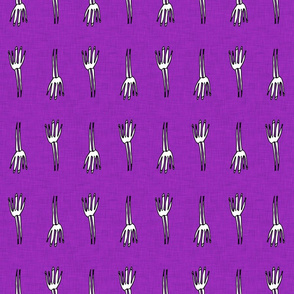 Halloween Skeleton Hand Purple