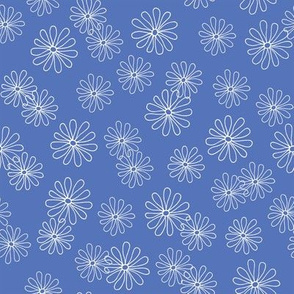 Daisies on Blue