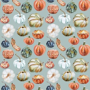 4" Organic Pumpkins // Tower Gray Blue