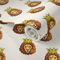 Lion - king - crowned - cream - LAD19
