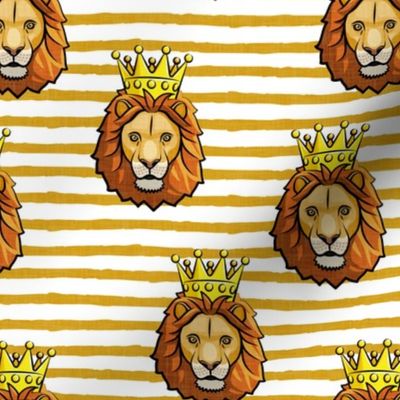 Lion - king - crowned - gold stripes - LAD19