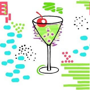 Cherry Love on the Rocks -on White / Apple Martini 