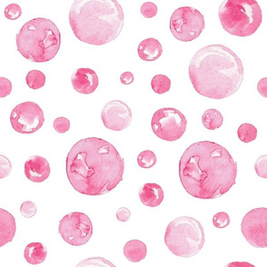 watercolor pink bubbles