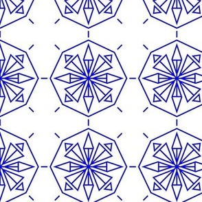 Magical Octagons Blue on White