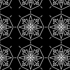 Magical Octagons White on Black