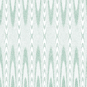 Striped Arches in Velvety Green and White  