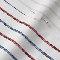Baseball Ball Stitch Ticking Stripe on White Small Scale - Sandlot Sports Collection