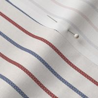 Baseball Ball Stitch Ticking Stripe on Soft Gray Small Scale- Sandlot Sports Collection