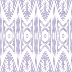 Tribal Shield Pattern in Velvety Lilac and White 