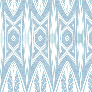 Tribal Shield Pattern in Velvety Powder Blue 
