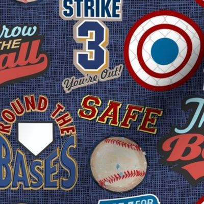 Baseball Lingo on Blue - Sandlot Sports Collection