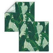 Classic Banana Leaves in Palm Springs Green - LARGER SCALE