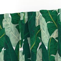 Classic Banana Leaves in Palm Springs Green - LARGER SCALE