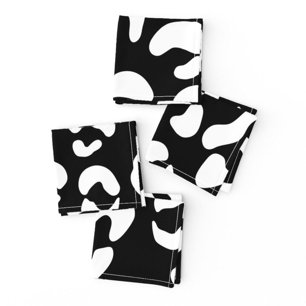 Black and White Leopard Spots (Large)