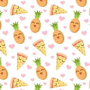 Pineapple Pizza Love White