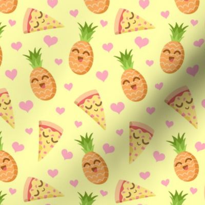 Pineapple Pizza Love Yellow