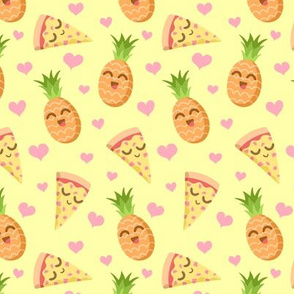 Pineapple Pizza Love Yellow