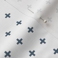 constellation cross fabric - paynes grey, swiss cross fabric, cross fabric - nursery