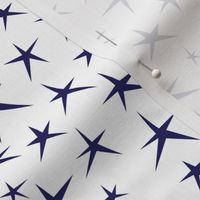 SMALL Patriotic Stars (White and Blue)