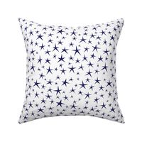 SMALL Patriotic Stars (White and Blue)
