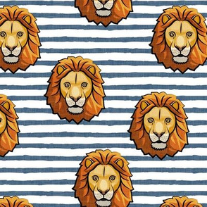 Lion - blue stripes - LAD19