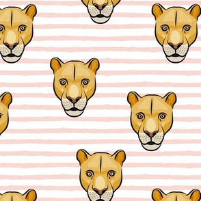 lioness -  pink stripes - LAD19