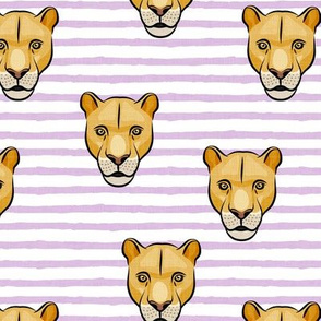 lioness - purple stripes - LAD19