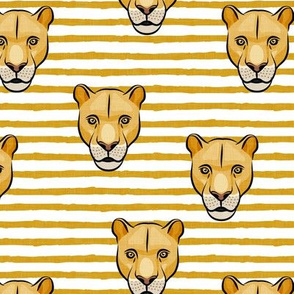 lioness - gold stripes - LAD19